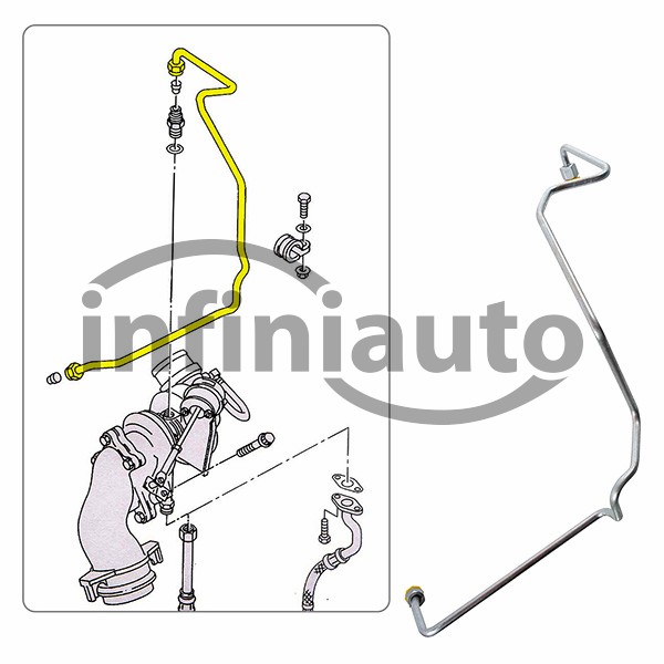 028145771AC        TUBO OLEO DO TURBO VAG TRANSPORTER IV 1.9D 1992-2003        