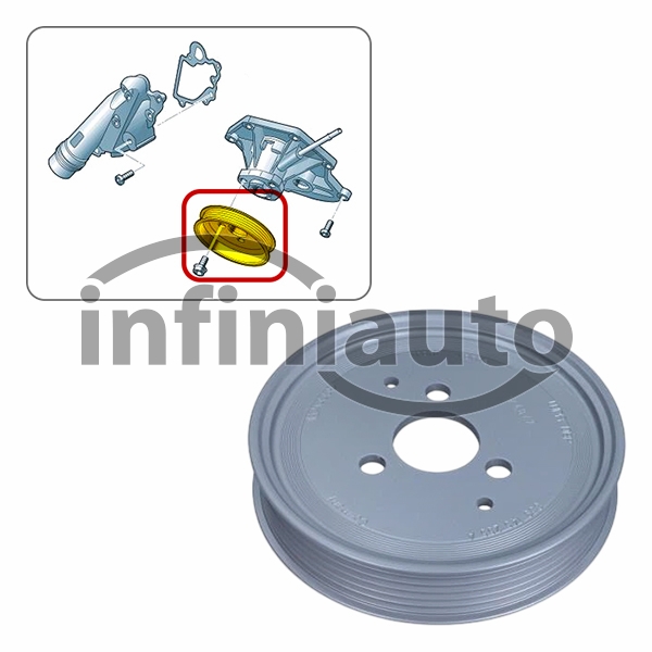 059145255A         POLIA BOMBA DIRECAO ASSIST VAG A4 A5 Q5 6 CILINDROS DIESEL  