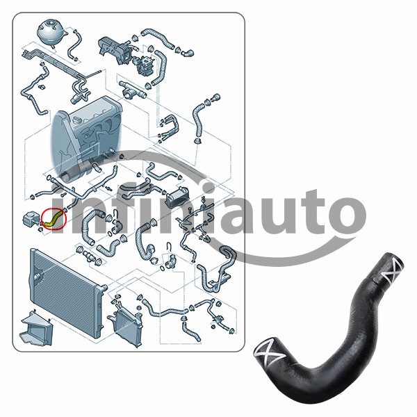 1K0121058C         TUBO AGUA VAG A3 GOLF V 2003-2013                           