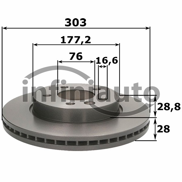 2H0615301A         DISCO TRAVAO VAG AMAROK 10- 303X28MM                        