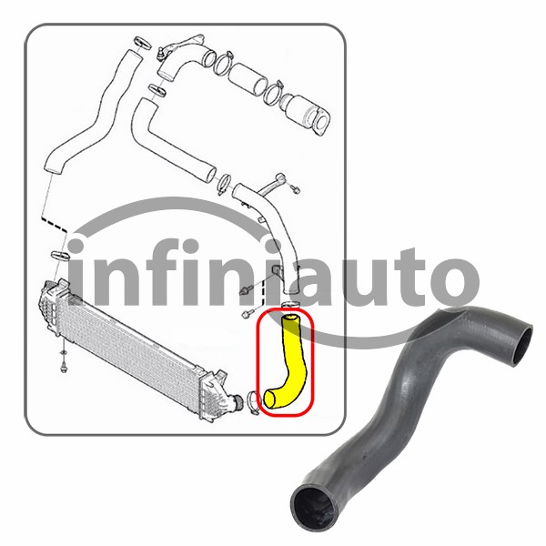 31355170           TUBO INTERCOOLER VOLVO C30-S40-S60-S80-V40-V50 2006-2019    