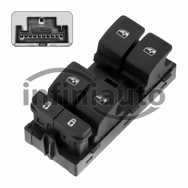 3G0959857B         INTERRUPTOR VIDRO VAG OCTAVIA KODIAQ KAROQ 2016-  9 LIGACOES