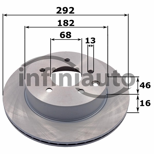 432068H701         DISCO TRAVAO NISSAN QASHQAI JUKE 2006-2014 292X16MM         