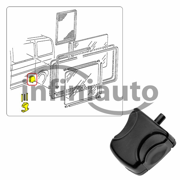 7D0847733A         MOLA VIDRO JANELA VAG TRANSPORTER IV 1990-2004              