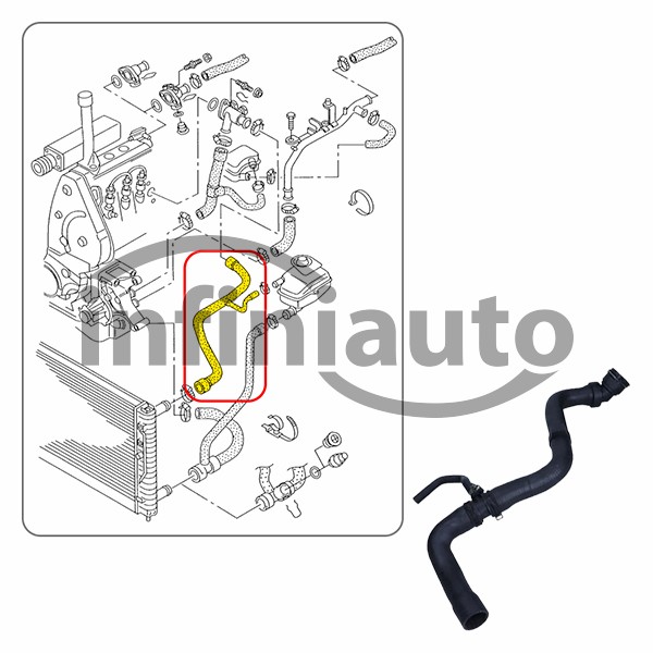 8D0121101AJ        TUBO RADIADOR SUPERIOR VAG A4-PASSAT 1994-2001              