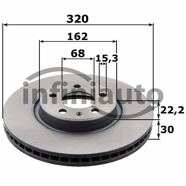 8R0615301          DISCO TRAVAO VAG A4 A5 A6 A7 Q5 2007-2018 320X30            