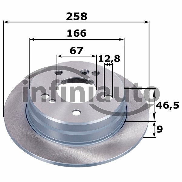 DT08473814         DISCO TRAVAO MERCEDES W201 258X9 OE 2014231212              