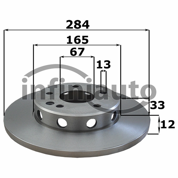 DT08475044         DISCO TRAVAO MERCEDES FRENTE W202 284X12 OE 2024210212      
