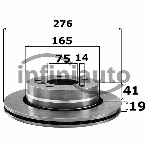 DT09772710         DISCO TRAVAO BMW E36 E46 276X19                             